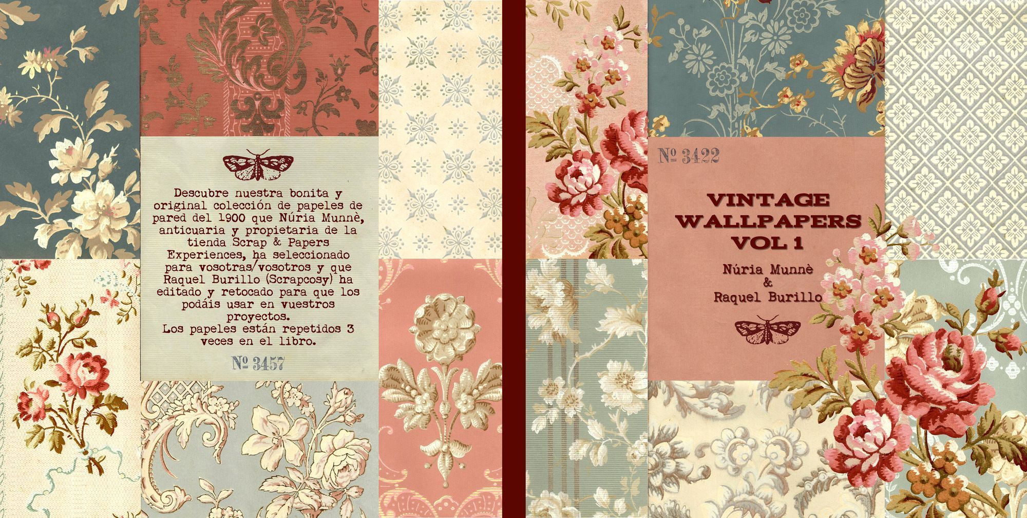 LVW0001 V.A.E. (Veritable Antique Elements) Libro de "Vintage Wallpapers Vol. 1"