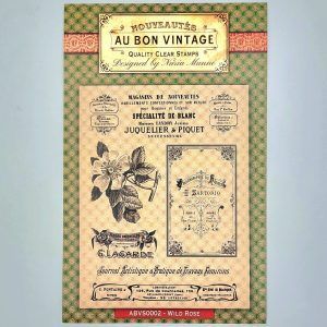 Au Bon Vintageb - Sello acrílico A5 "Wild rose"