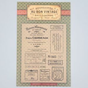 Au Bon Vintage - Sello acrílico A5 "Vintage Labels"
