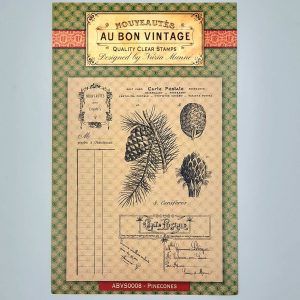 Au Bon Vintage - Sello acrílico A5 "Pinecones"