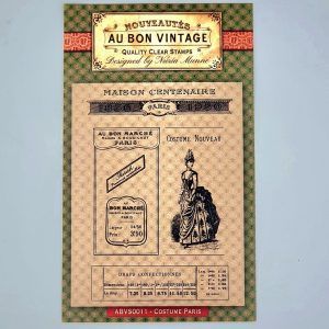 Au Bon Vintage - Sello acrílico A6 "Costume Paris"