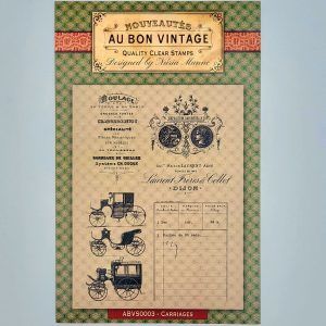 Au Bon Vintage - Sello acrílico A5 "Carriages"