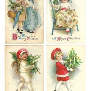 PAS0002 V.A.E. (Veritable Antique Elements) Papel arroz "Postales Niños Navidad 1"