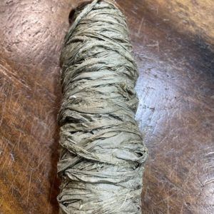 Cinta "Sari" de seda natural "Verde hoja" 1 metro