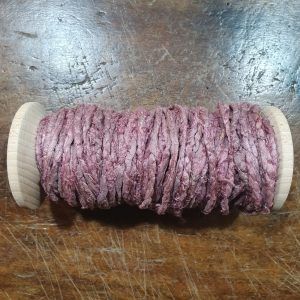 Cinta "Sari" de seda natural "Cadenilla Malva" 1 metro