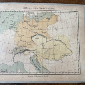 PAA0013 V.A.E. (Veritable Antique Elements) Mapa del Centro de Europa principios Siglo XX