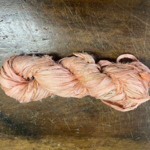 Cinta "Sari" de seda natural "Coral" 1 metro