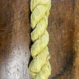 Cinta "Sari" de seda natural "Amarillo limón" 1 metro