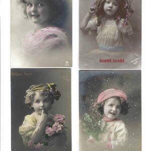 PAS0039 V.A.E. (Veritable Antique Elements) Papel arroz «Postales Niñ@s Navidad»