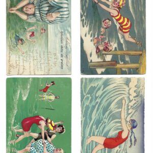 PAS0043 V.A.E. (Veritable Antique Elements) Papel arroz «Serie Bañistas Vintage 3»