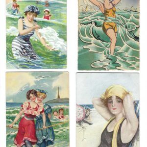 PAS0045 V.A.E. (Veritable Antique Elements) Papel arroz «Serie Bañistas Vintage 5»
