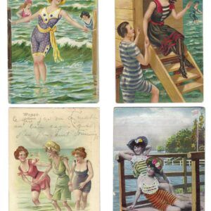 PAS0049 V.A.E. (Veritable Antique Elements) Papel arroz «Serie Bañistas Vintage 9»
