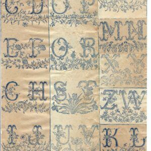 PAS0051 V.A.E. (Veritable Antique Elements) Papel arroz «Anagramas de bordado»
