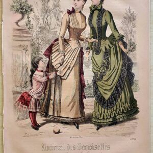D0241 V.A.E. (Veritable Antique Elements) Grabado Moda Siglo XIX “Magacin des Demoiselles”
