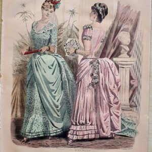 D0240 V.A.E. (Veritable Antique Elements) Grabado Moda Siglo XIX “Magacin des Demoiselles”
