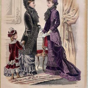 D0239 V.A.E. (Veritable Antique Elements) Grabado Moda Siglo XIX “Magacin des Demoiselles”
