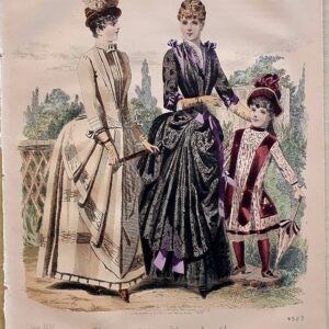 D0238 V.A.E. (Veritable Antique Elements) Grabado Moda Siglo XIX “Magacin des Demoiselles”