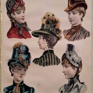 D0237 V.A.E. (Veritable Antique Elements) Grabado Moda Siglo XIX “Magacin des Demoiselles”