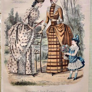 D0236 V.A.E. (Veritable Antique Elements) Grabado Moda Siglo XIX “Magacin des Demoiselles”