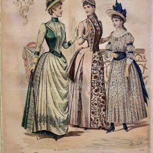 D0233 V.A.E. (Veritable Antique Elements) Grabado Moda Siglo XIX “Magacin des Demoiselles”