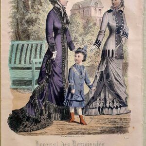 D0232 V.A.E. (Veritable Antique Elements) Grabado Moda Siglo XIX “Magacin des Demoiselles”