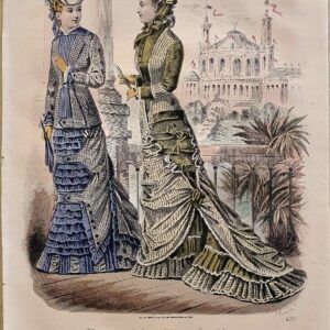 D0234 V.A.E. (Veritable Antique Elements) Grabado Moda Siglo XIX “Magacin des Demoiselles”