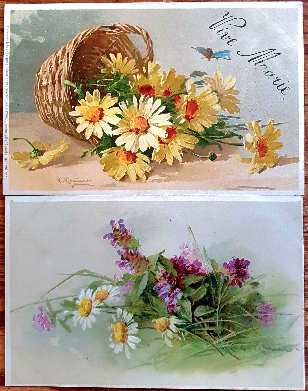 PAF0010 V.A.E. (Veritable Antique Elements) Postales Antiguas Flores 1880/1925