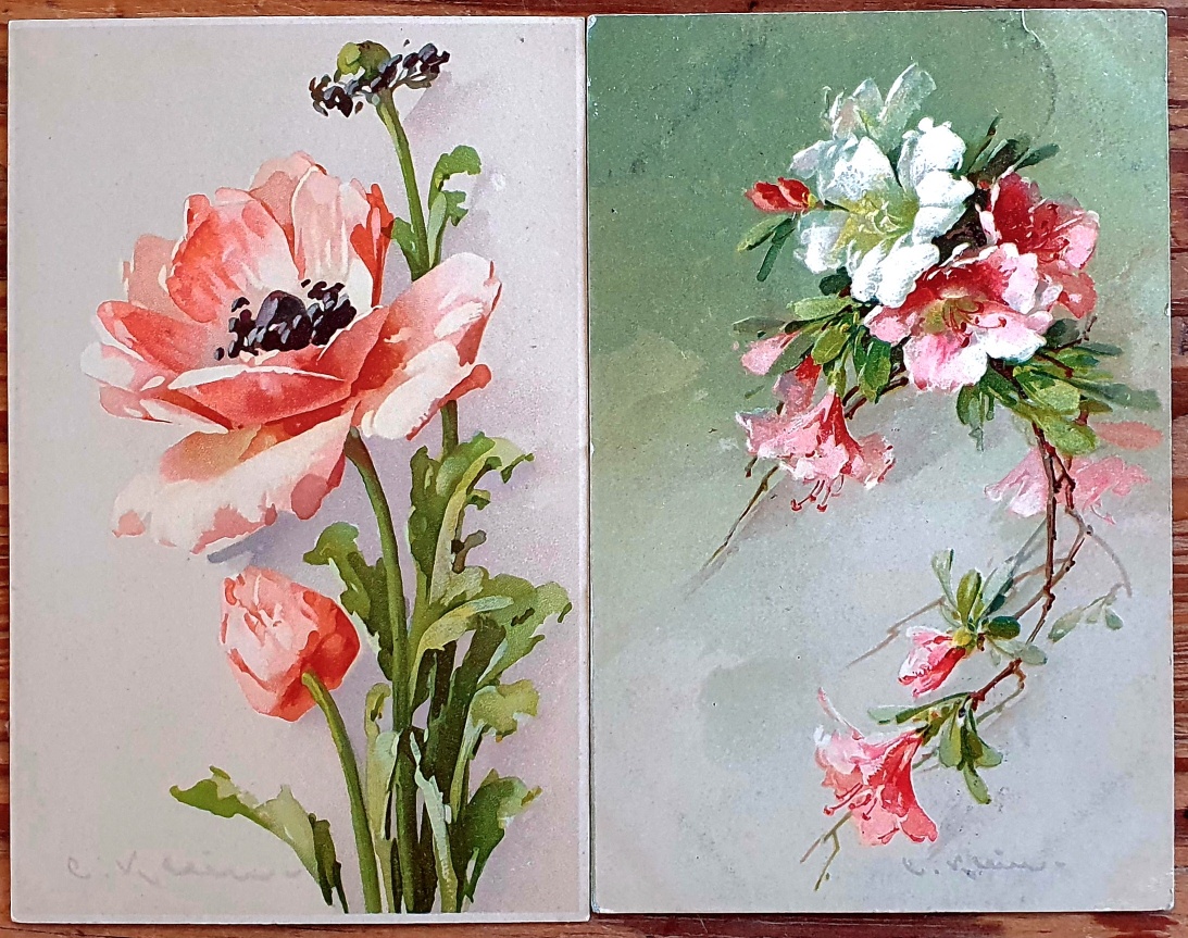 PAF0013 V.A.E. (Veritable Antique Elements) Postales Antiguas Flores 1880/1925