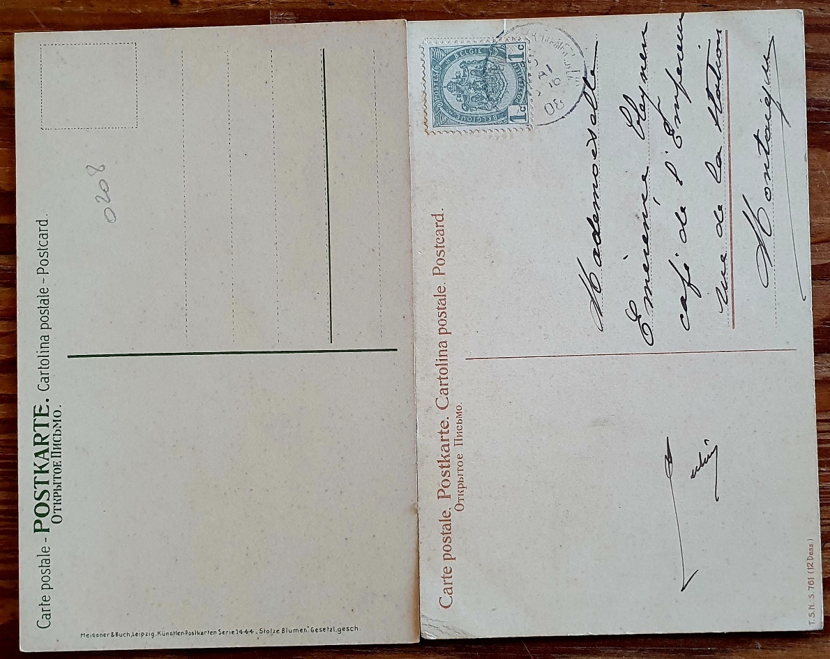 PAF0013 V.A.E. (Veritable Antique Elements) Postales Antiguas Flores 1880/1925 - Imagen 2