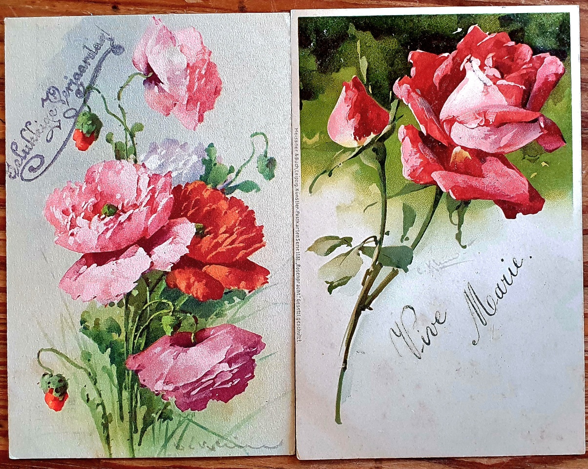 PAF0016 V.A.E. (Veritable Antique Elements) Postales Antiguas Flores 1880/1925