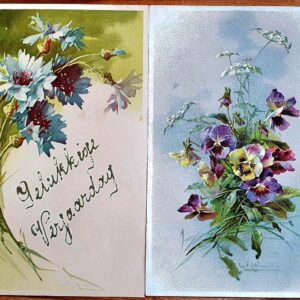 PAF0017 V.A.E. (Veritable Antique Elements) Postales Antiguas Flores 1880/1925