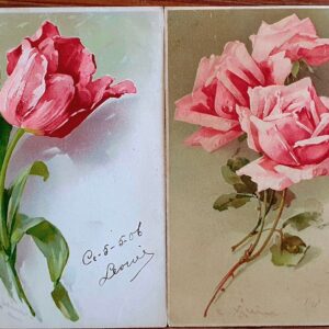 PAF0018 V.A.E. (Veritable Antique Elements) Postales Antiguas Flores 1880/1925