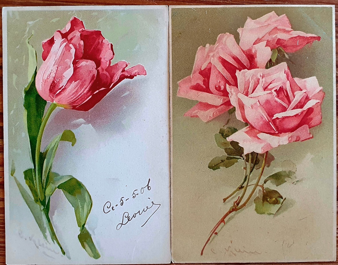 PAF0018 V.A.E. (Veritable Antique Elements) Postales Antiguas Flores 1880/1925