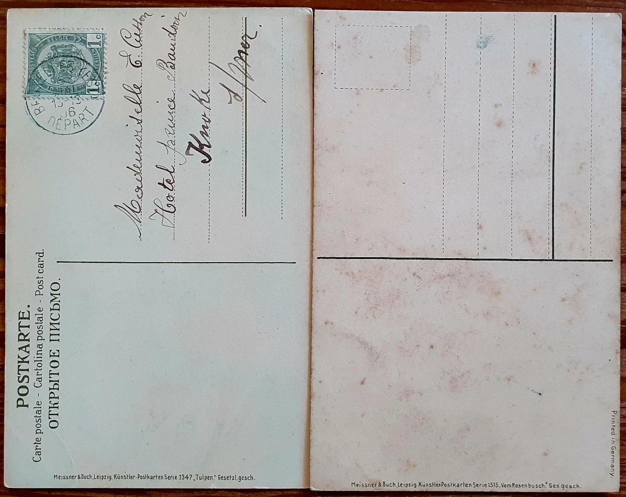 PAF0018 V.A.E. (Veritable Antique Elements) Postales Antiguas Flores 1880/1925 - Imagen 2
