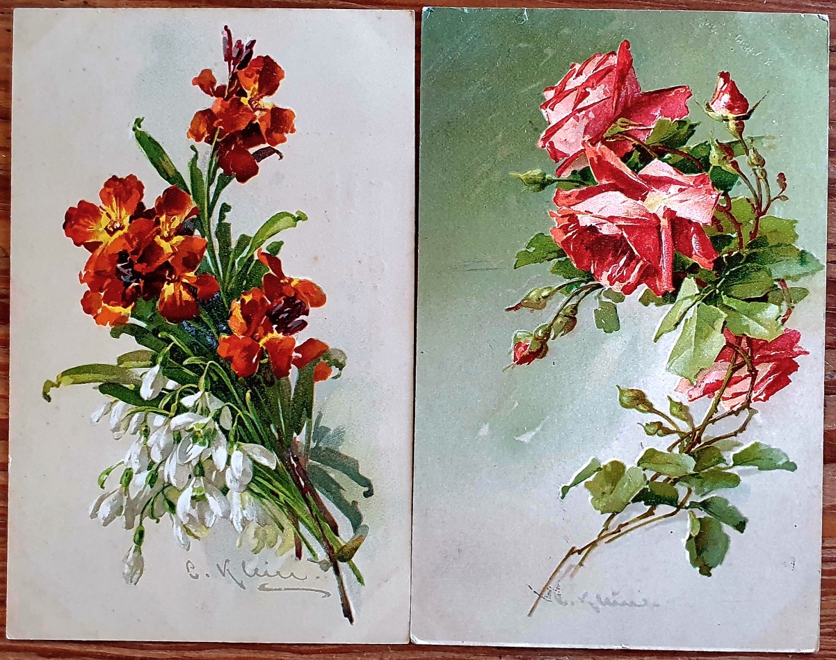 PAF0022 V.A.E. (Veritable Antique Elements) Postales Antiguas Flores 1880/1925