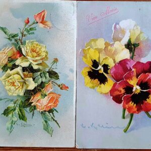 PAF0023 V.A.E. (Veritable Antique Elements) Postales Antiguas Flores 1880/1925