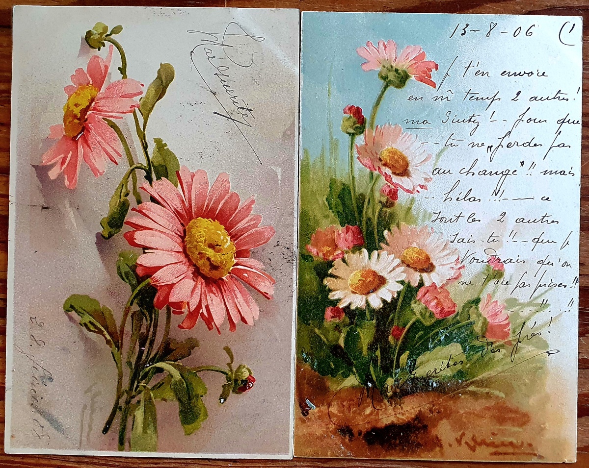 PAF0024 V.A.E. (Veritable Antique Elements) Postales Antiguas Flores 1880/1925