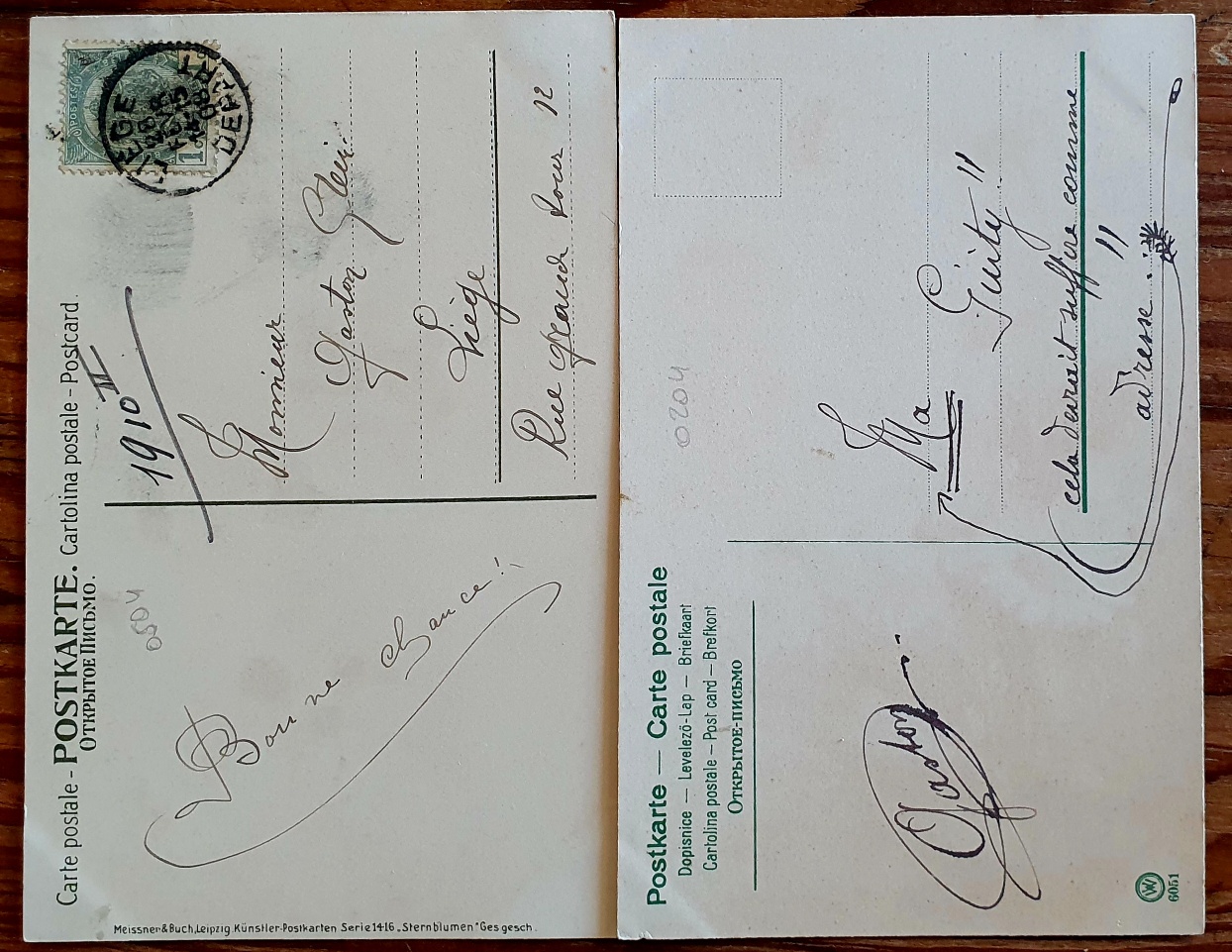 PAF0024 V.A.E. (Veritable Antique Elements) Postales Antiguas Flores 1880/1925 - Imagen 2