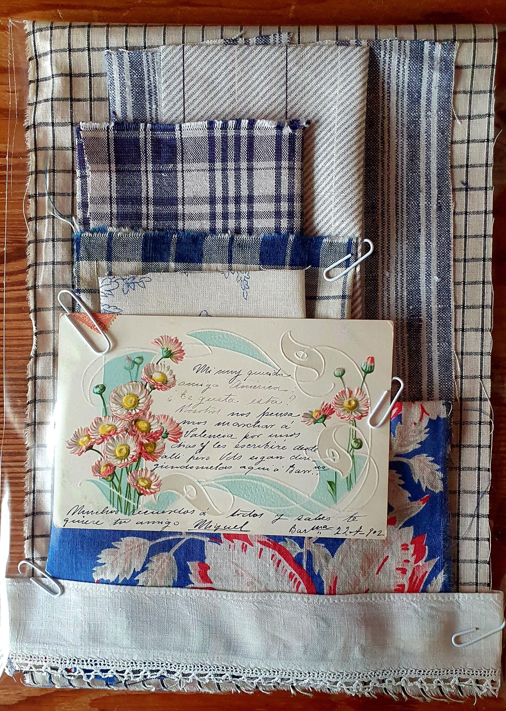 KTA0006 V.A.E. (Veritable Antique Elements) Kit azul de tejidos Siglos XIX y XX